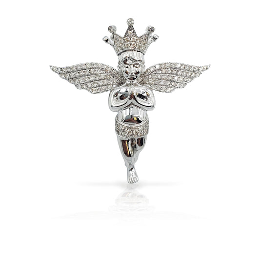 14K Diamond Baby Angel With 2.30 Carats Of Diamonds