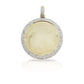 10K Gold Diamond Circle Picture Pendant