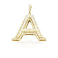 14K Gold Diamond Initial Pendant