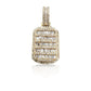 14K Baguette Diamond Dog Tag With 1.84 Carats Of Diamonds