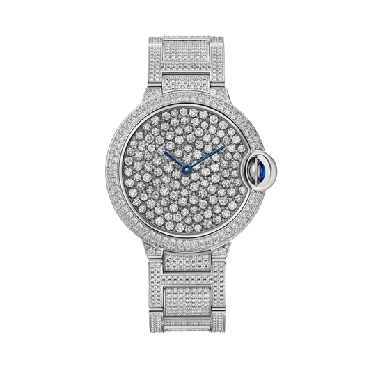 Cartier Ballon Bleu de Cartier HPI01514 - 37 mm White gold, White gold set with 476 diamonds (3.74 ct) Dial, White gold bracelet set