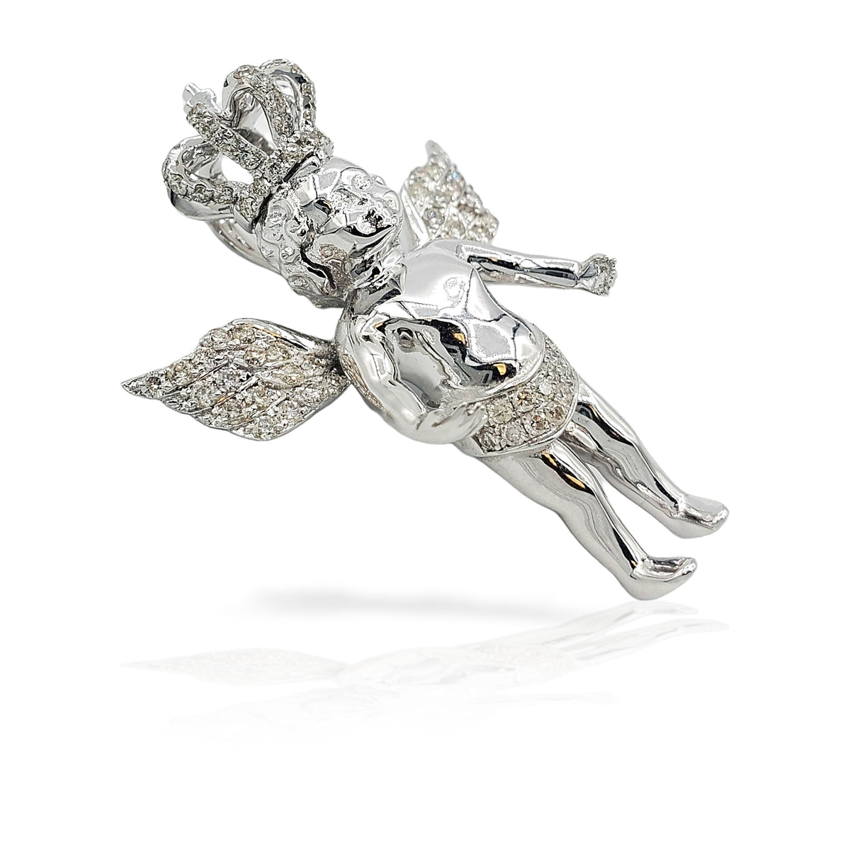 14K Diamond Baby Angel With 1.75 Carats Of Diamonds