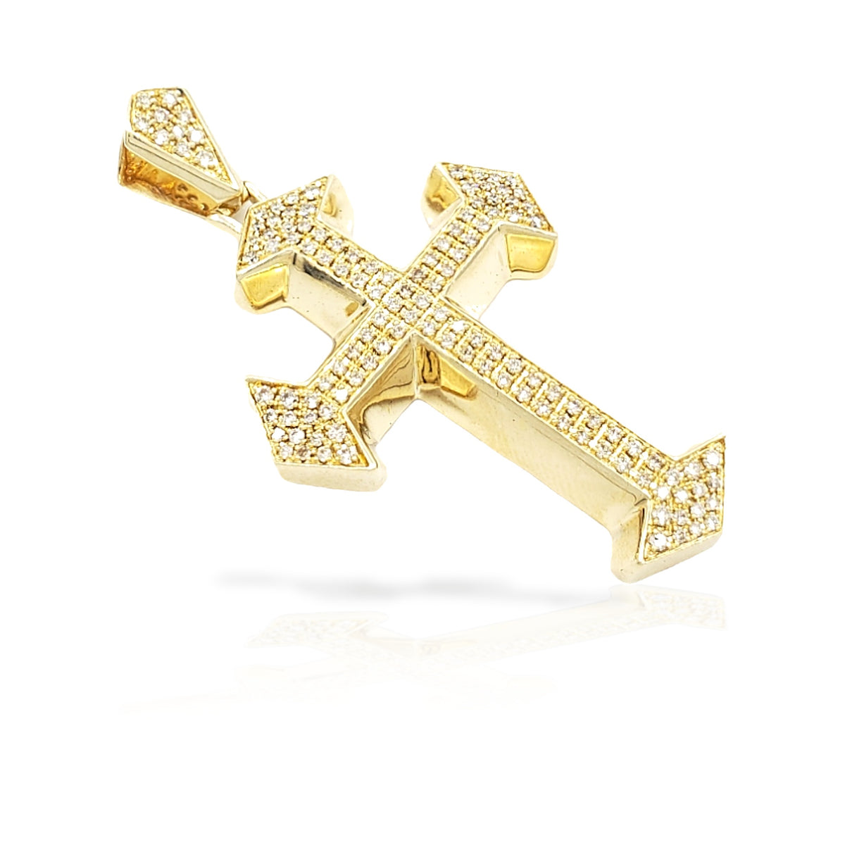 14K Arrow Diamond Cross With 0.71 Carats Of Diamonds