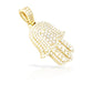 14K Diamond Hamsa With 5.10 Carats Of Diamonds