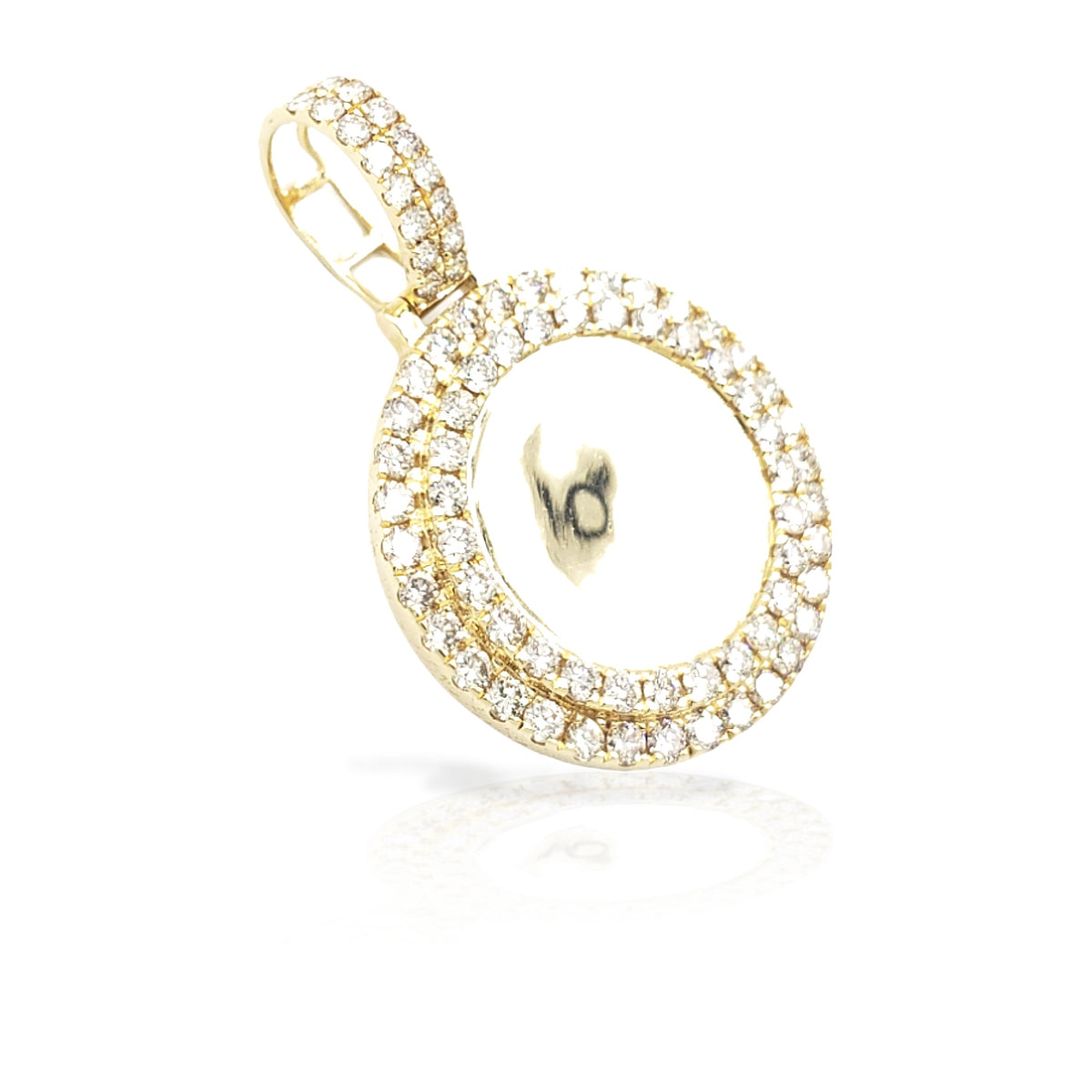 14K 3 Row Diamond Picture Pendant With 2.75 Carats Of Diamonds