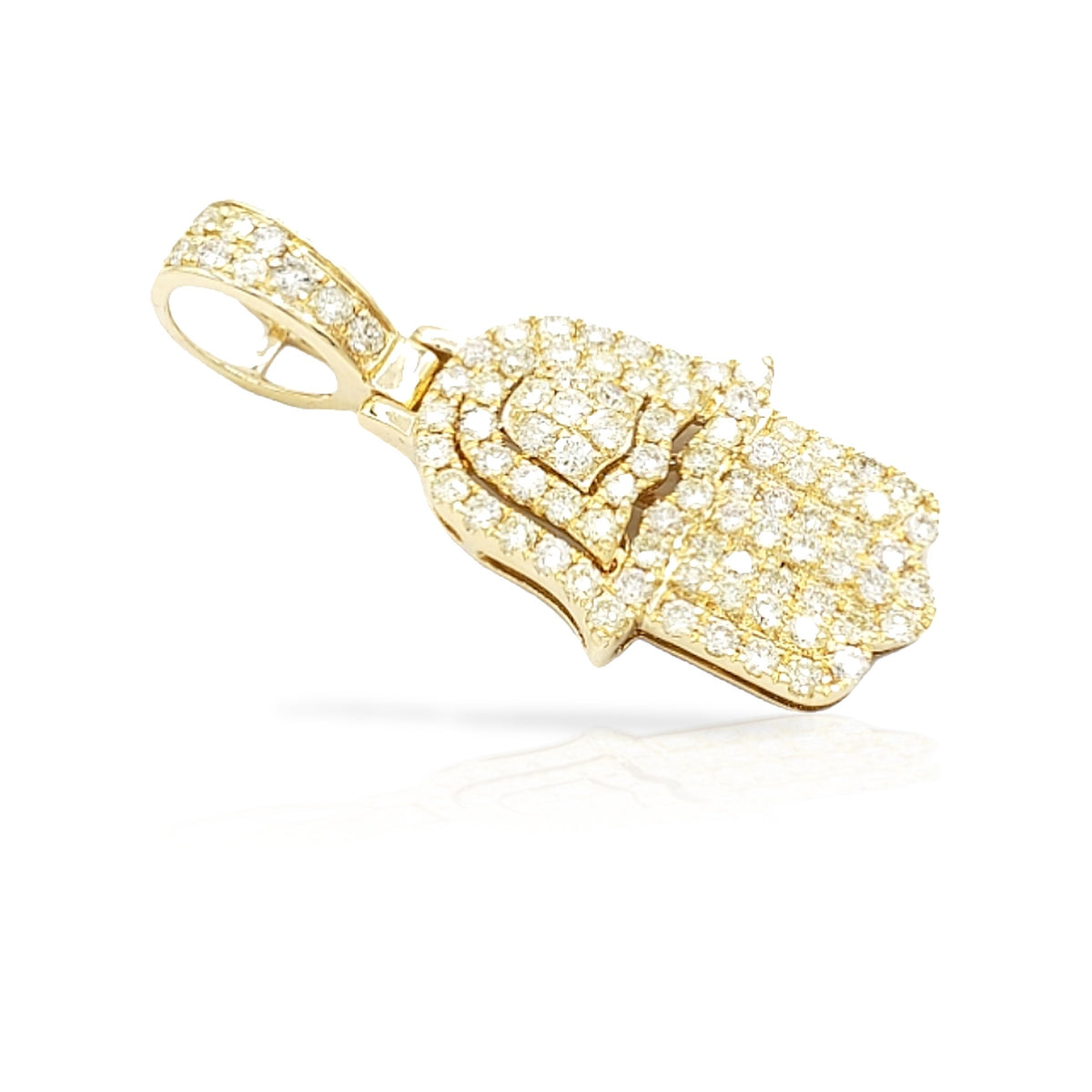 14K 3D Diamond Hamsa With 1.25 Carats Of Diamonds