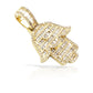 14K Baguette Diamond Hamsa With .99 Carats Of Diamonds