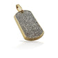 10K Gold Diamond Dog Tag Pendant
