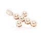 14K Circle Rose Diamond Cross With 2.76 Carats Of Diamonds
