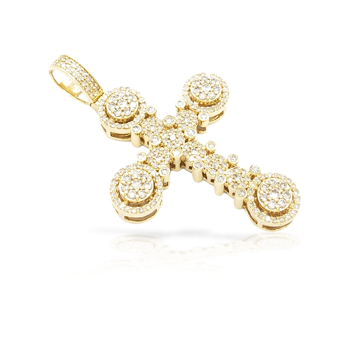 14K Diamond Cross With 2.07 Carats Of Diamonds