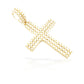 14K Three Row Diamond Cross With 1.69 Carats Of Diamonds