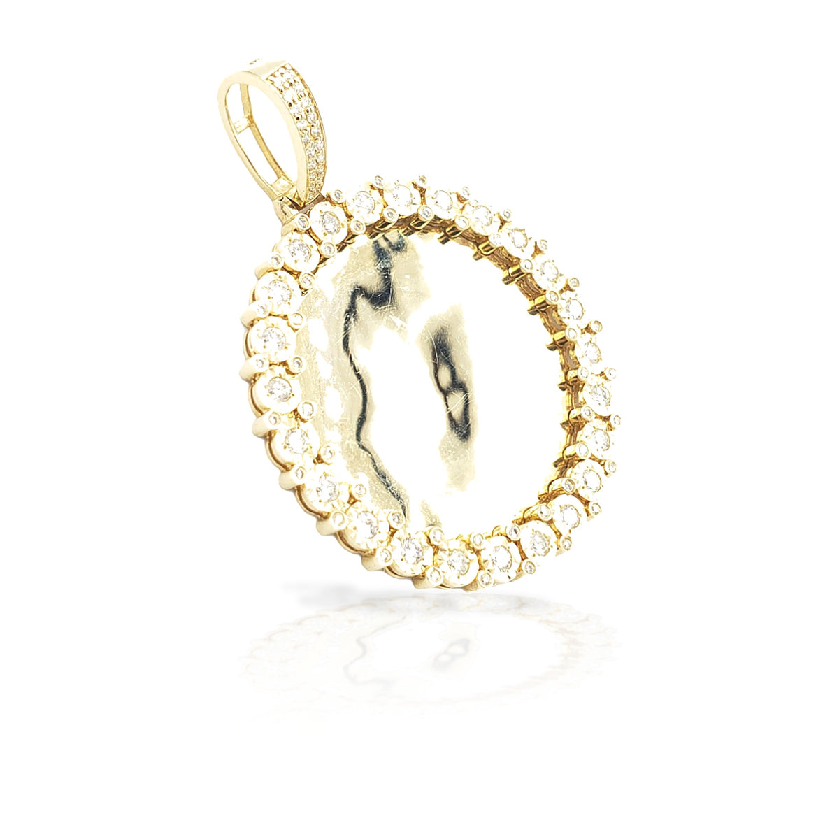 14K Diamond Picture Pendant With 1.12 Carats Of Diamonds