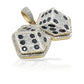 14K Diamond Dice With 1.67 Carats Of Diamonds
