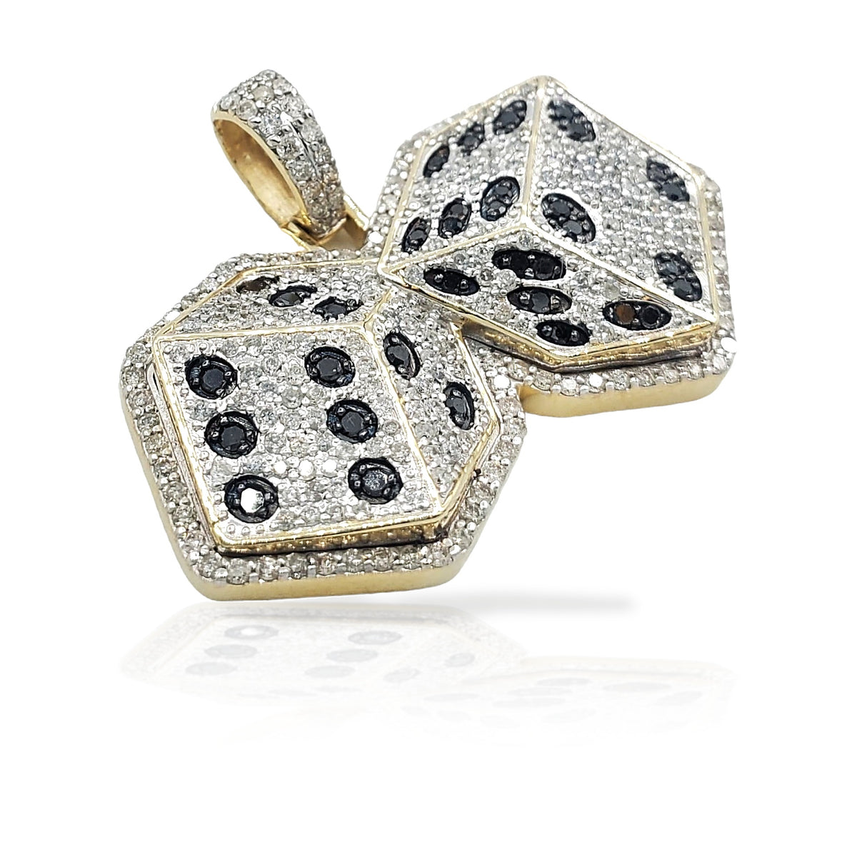 14K Diamond Dice With 1.67 Carats Of Diamonds