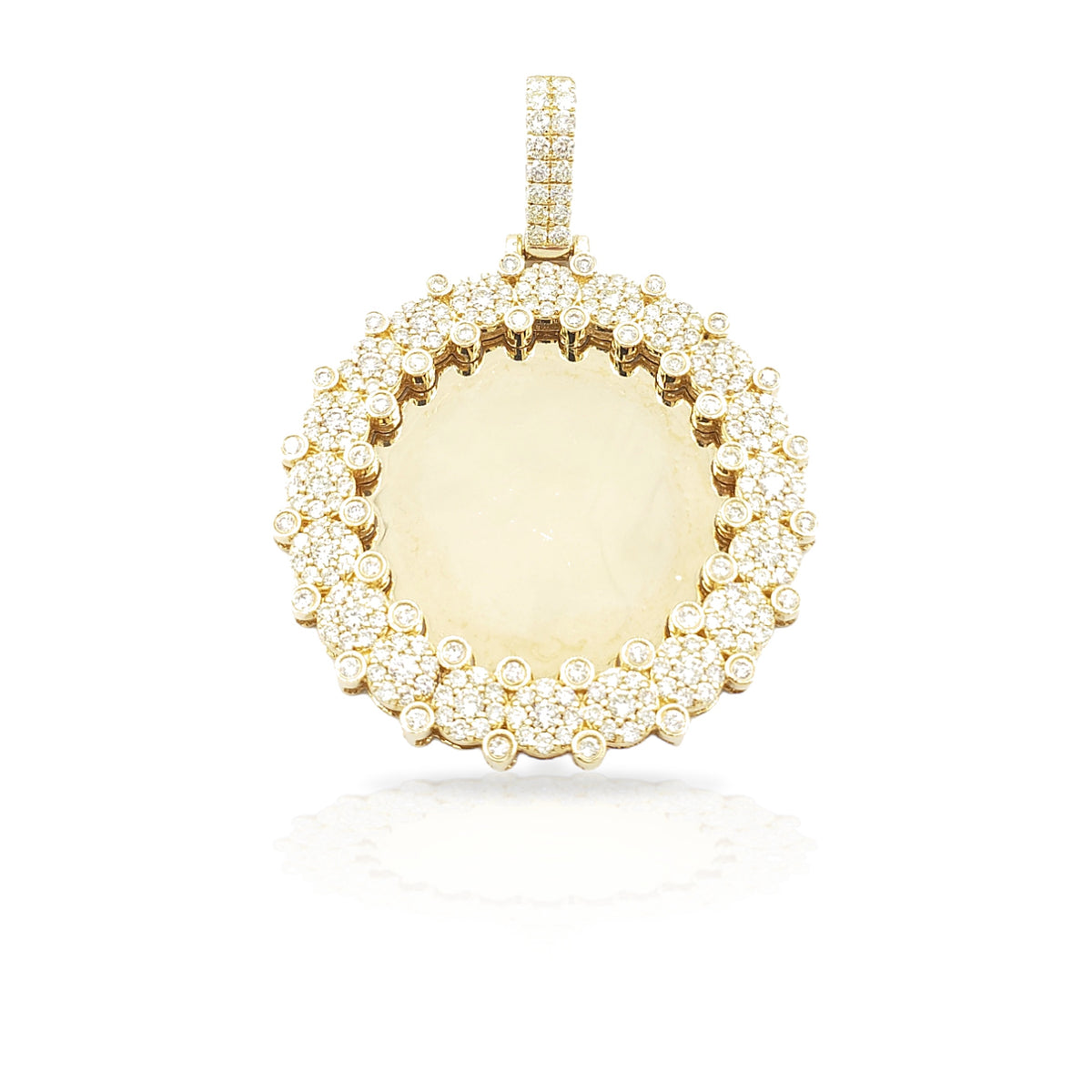 14K Diamond Picture Pendant With 3.40 Carats Of Diamonds