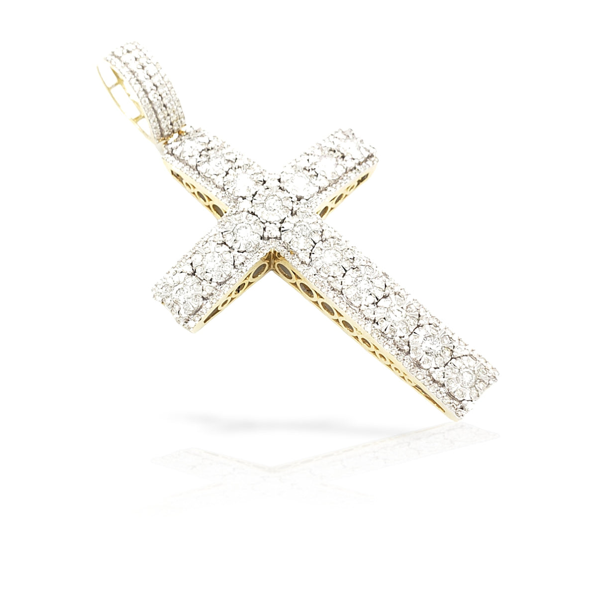 14K Diamond Cross With 2.94 Carats Of Diamonds