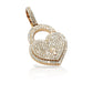 10K Gold Diamond Heart Pendant