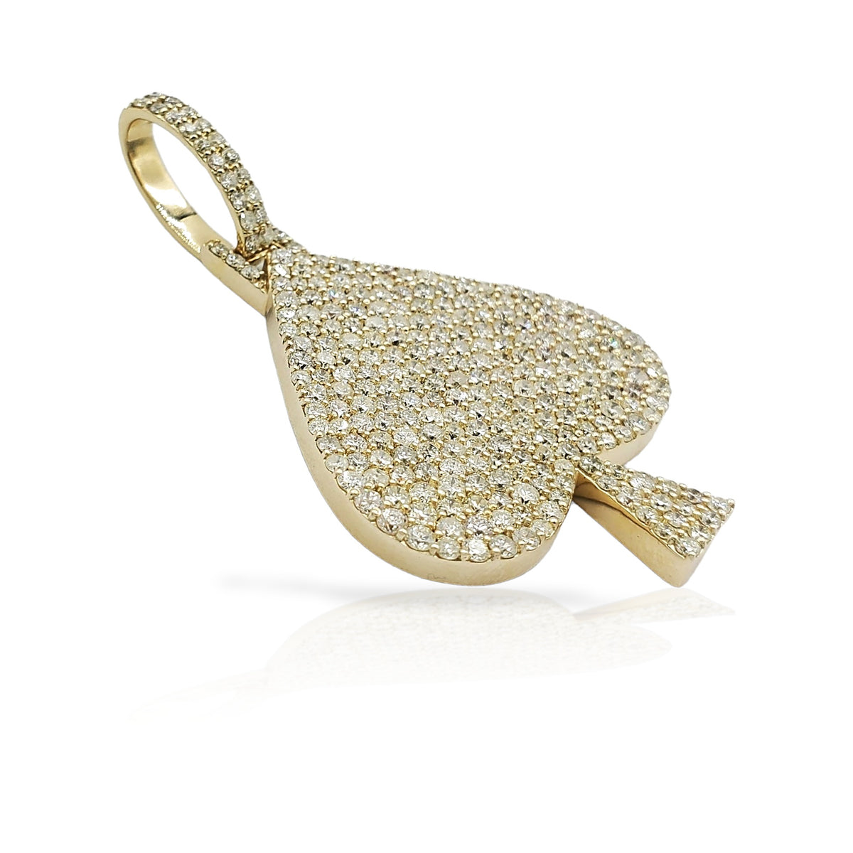 14K Diamond Ace of Spades With 5.83 Carats Of Diamonds