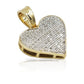 10K Gold Diamond Heart Pendant
