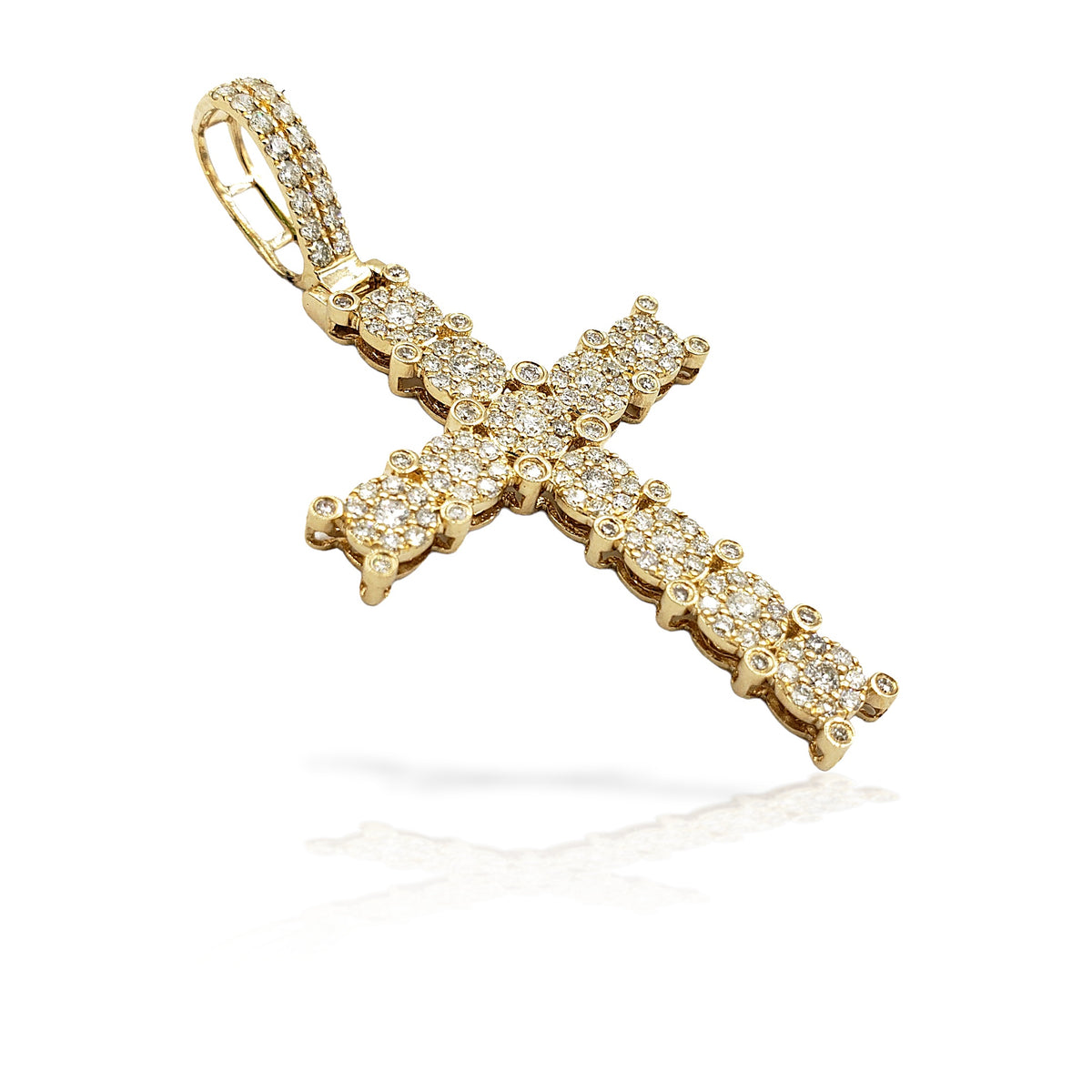 14K Diamond Cross With 1.91 Carats Of Diamonds