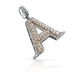 14K Diamond Initial Pendant
