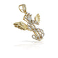 10K Gold Diamond Cash Sign Pendant