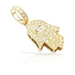 14K Eye Diamond Hamsa With 0.84 Carats Of Diamonds