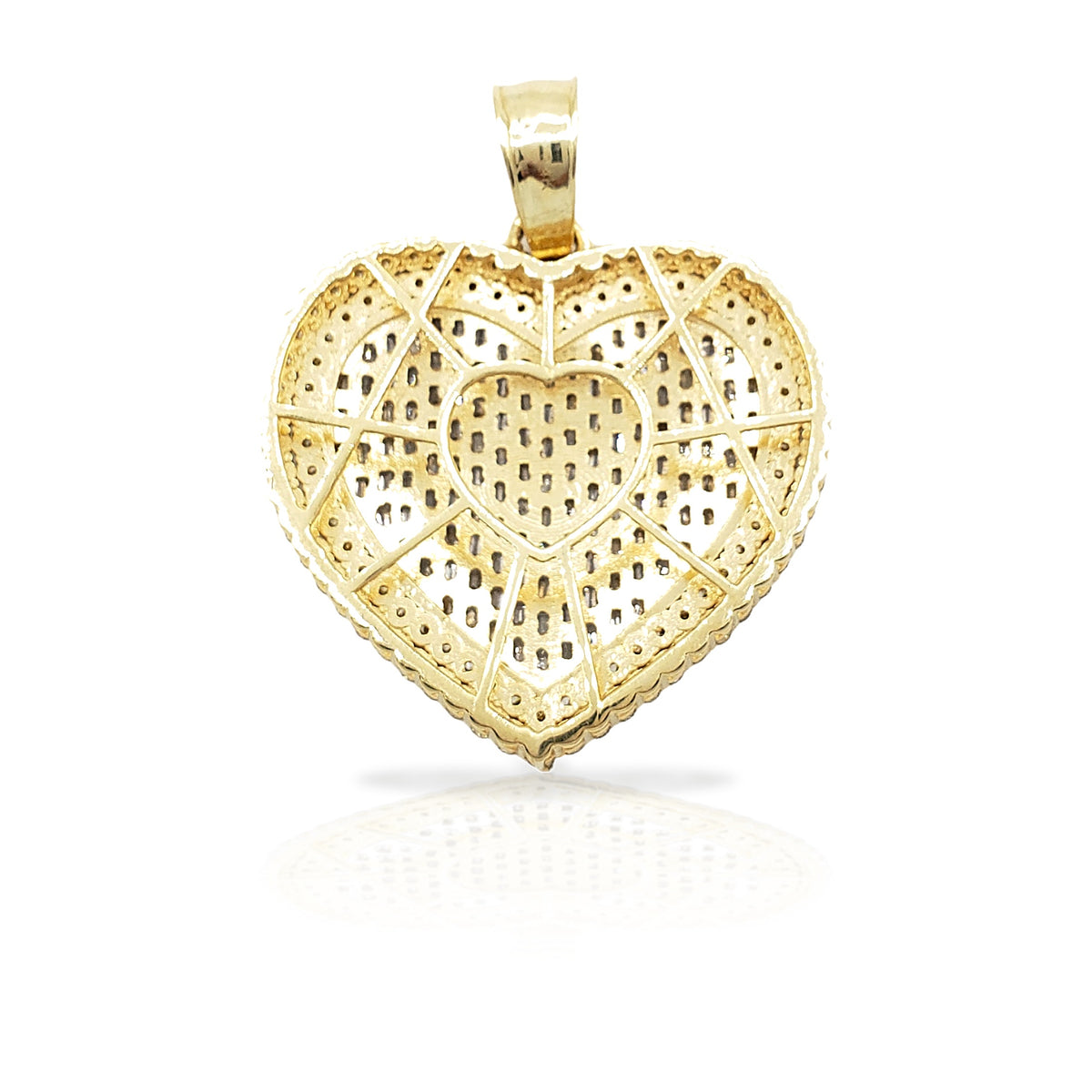 14K Baguette Diamond Heart With 4.23 Carats Of Diamonds