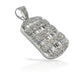 14K Diamond Dog Tag With 3.86 Carats Of Diamonds