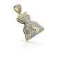 10K Gold Diamond Money Bag Pendant