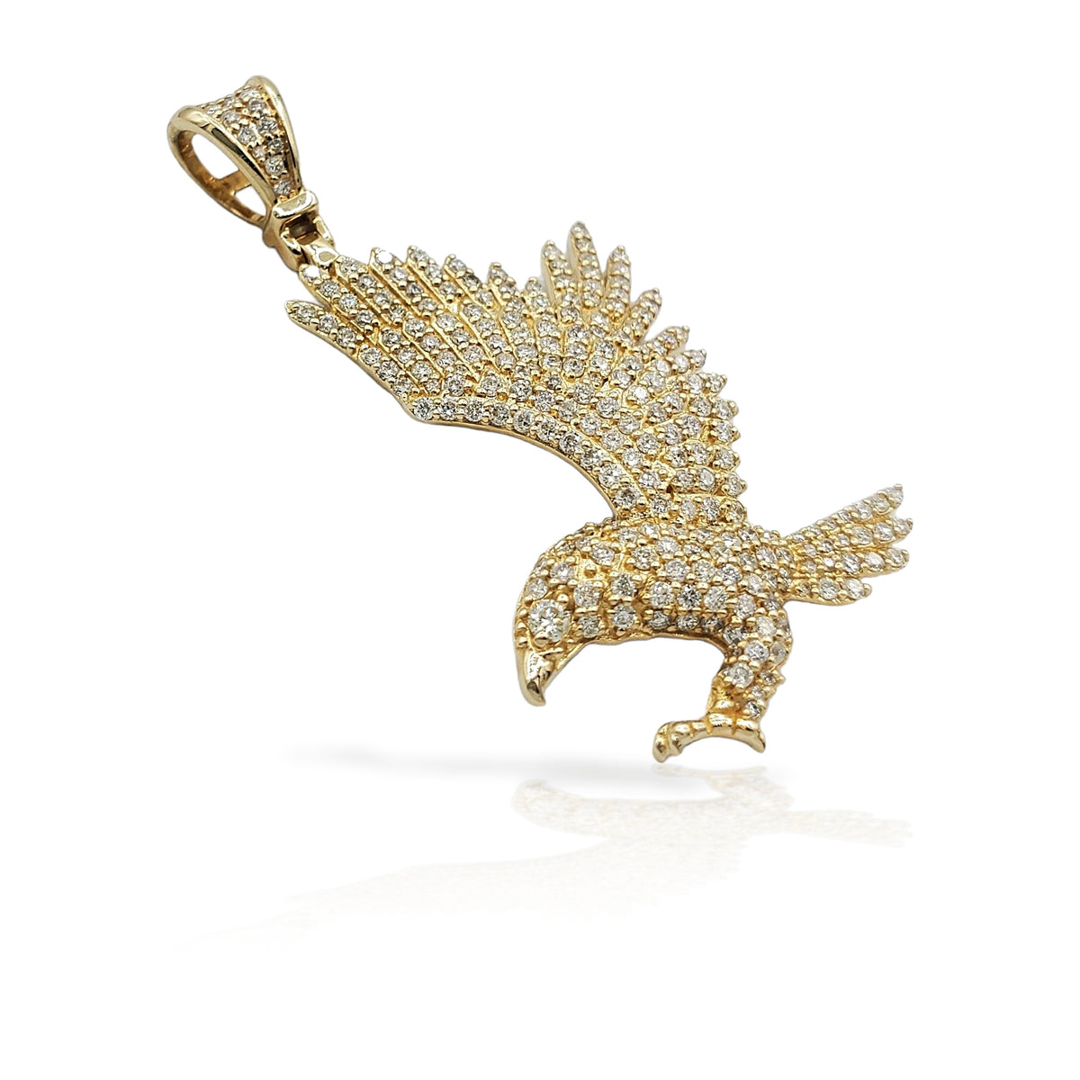 14K Diamond Eagle With 1.75 Carats Of Diamonds