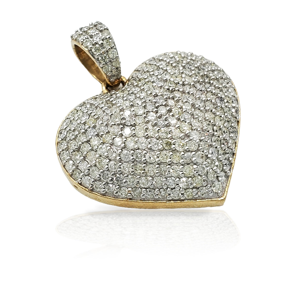 10K Gold Diamond Heart Pendant