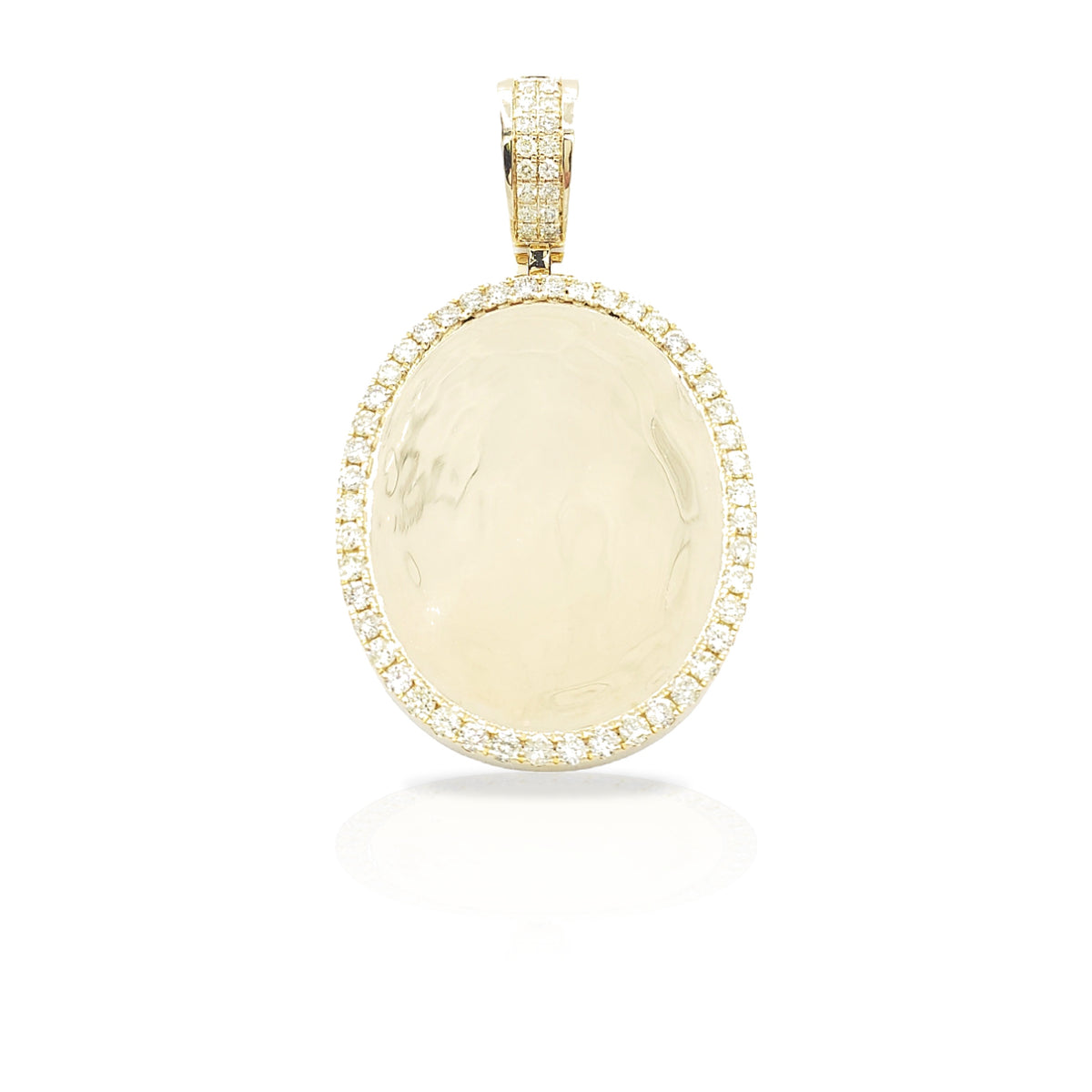 14K Oval Diamond Picture Pendant With 2.01 Carats Of Diamonds