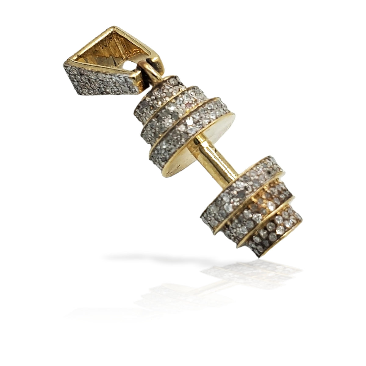 10K Gold Diamond Weight Pendant