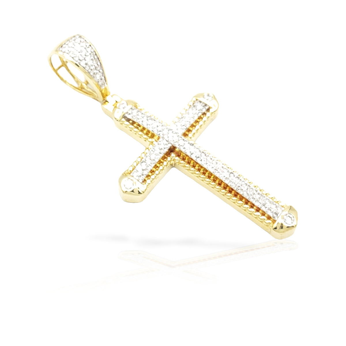 14K Diamond Cross With 0.78 Carats Of Diamonds