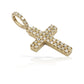 2.0 14K Two Row Diamond Cross With 1.10 Carats Of Diamonds