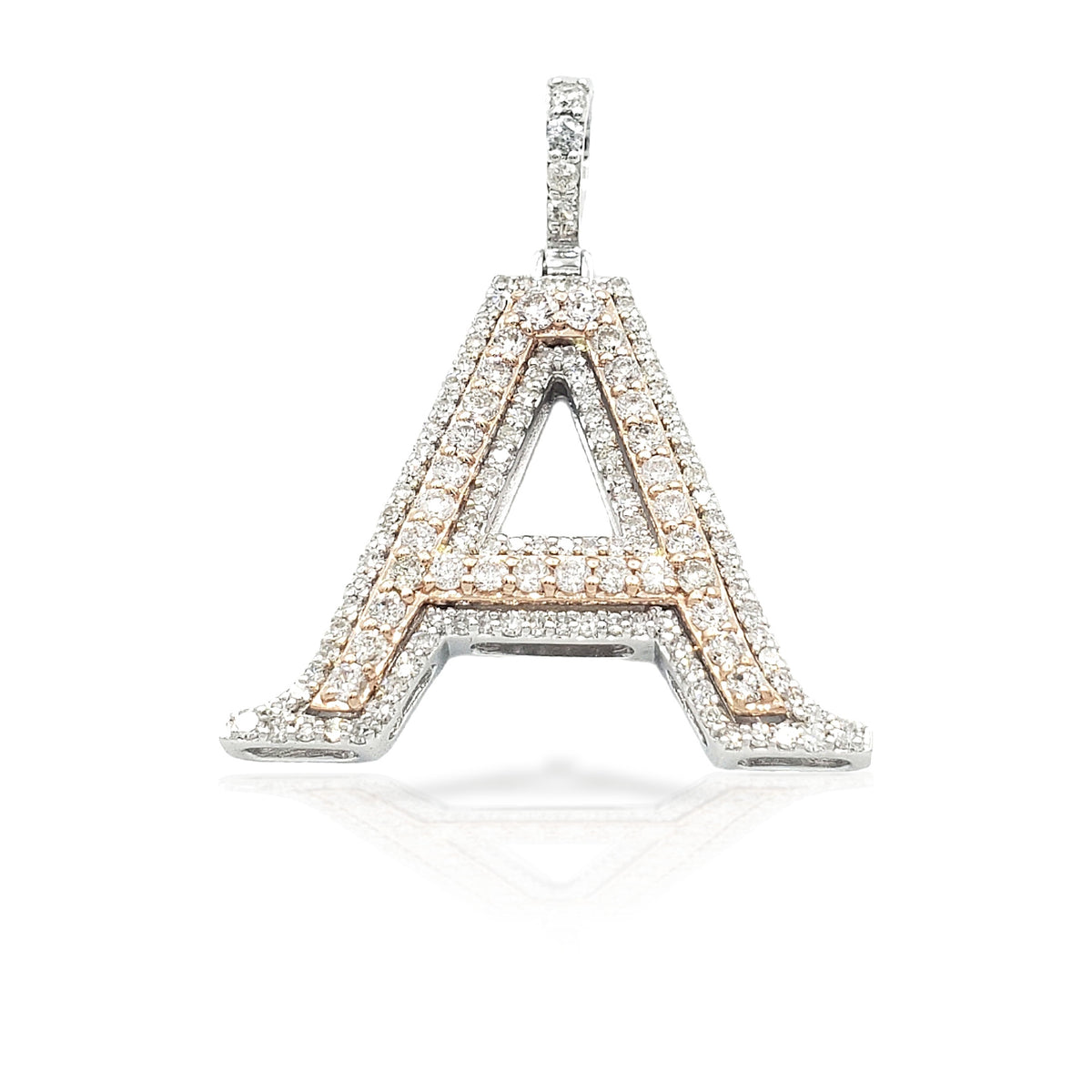 14K Gold Diamond Initial Pendant