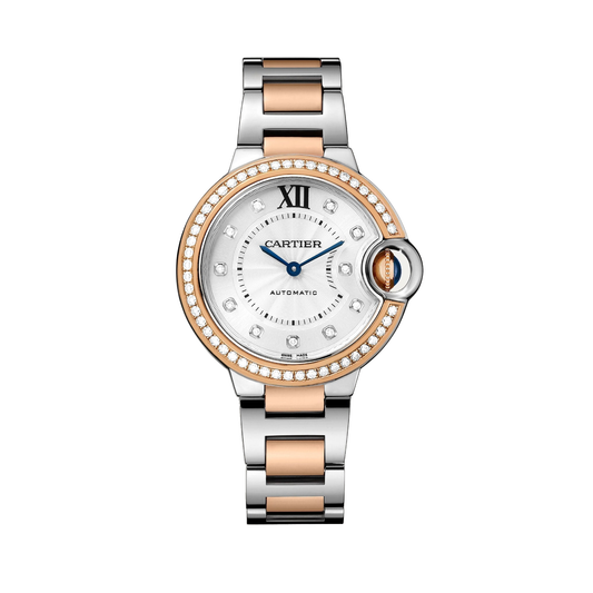 Cartier Ballon Bleu de Cartier W3BB0023 - 33 mm Steel and rose gold, Dial set with 61 diamonds (0.63 ct) Dial, Two-tone steel/rose gold interchangeable bracelet