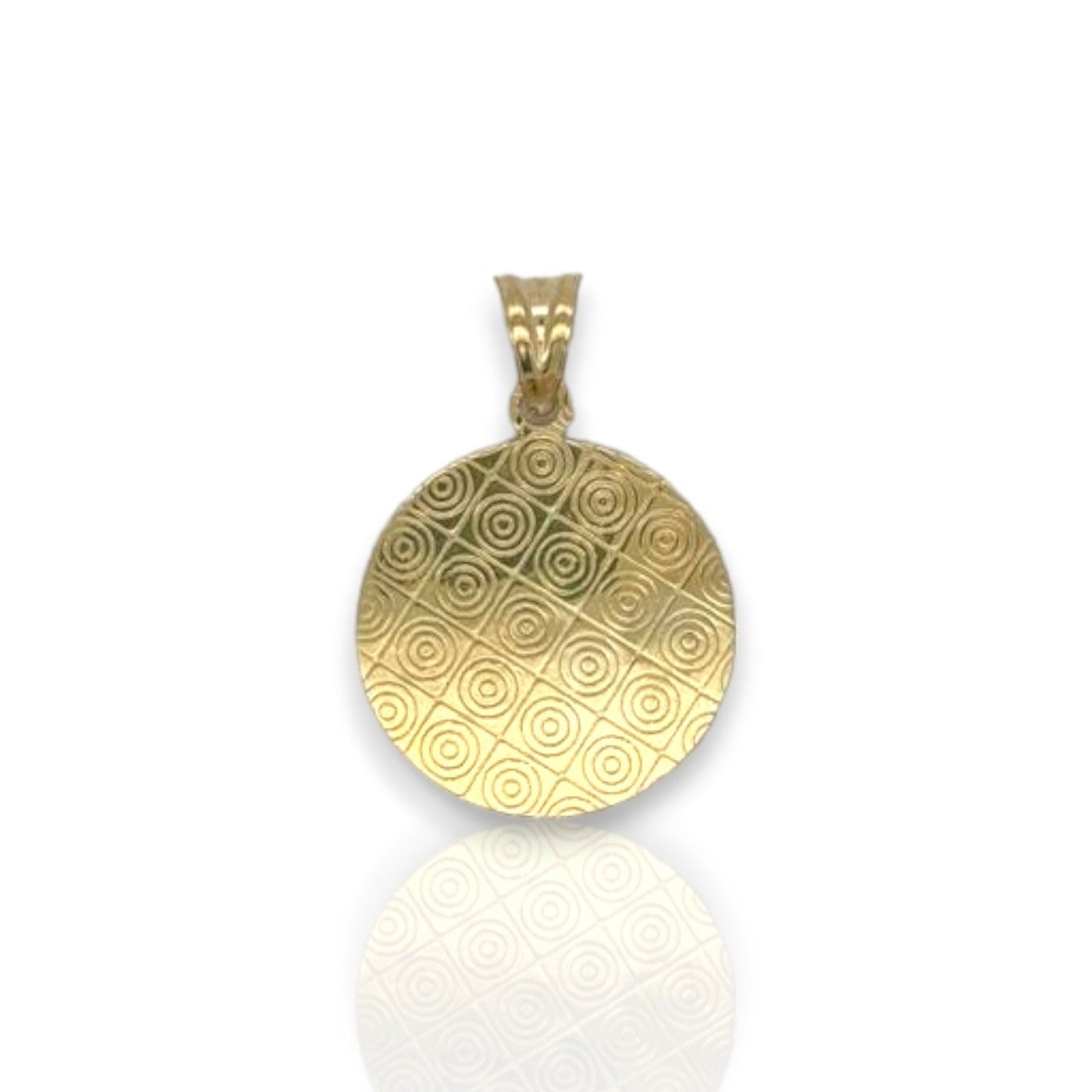 Jesus Two Tone Medallion Pendant - 14k Yellow Gold