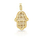14K Baguette Diamond Hamsa With 2.63 Carats Of Diamonds