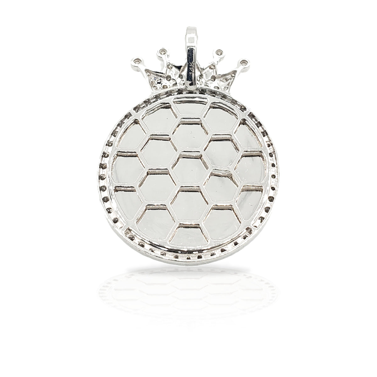 14K Crown Diamond Picture Pendant With 1.45 Carats Of Diamonds