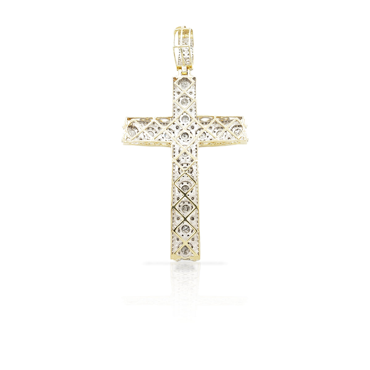 14K Diamond Cross With 2.94 Carats Of Diamonds