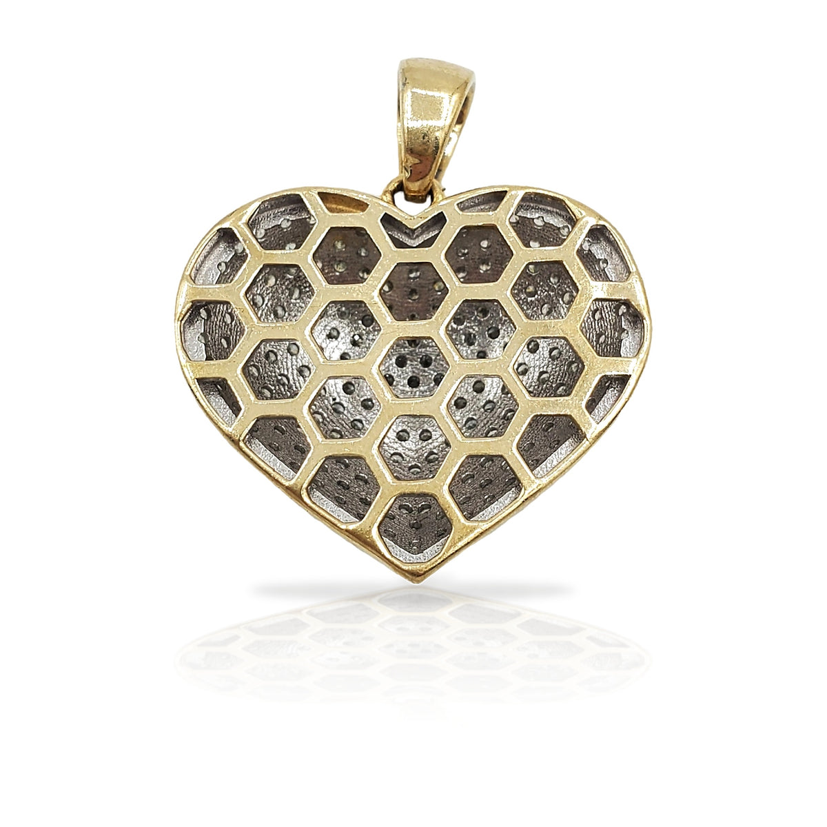 10K Gold Diamond Heart Pendant