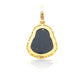 14K Diamond Buddha With Black Jade