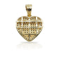 10K Gold Diamond Heart Pendant