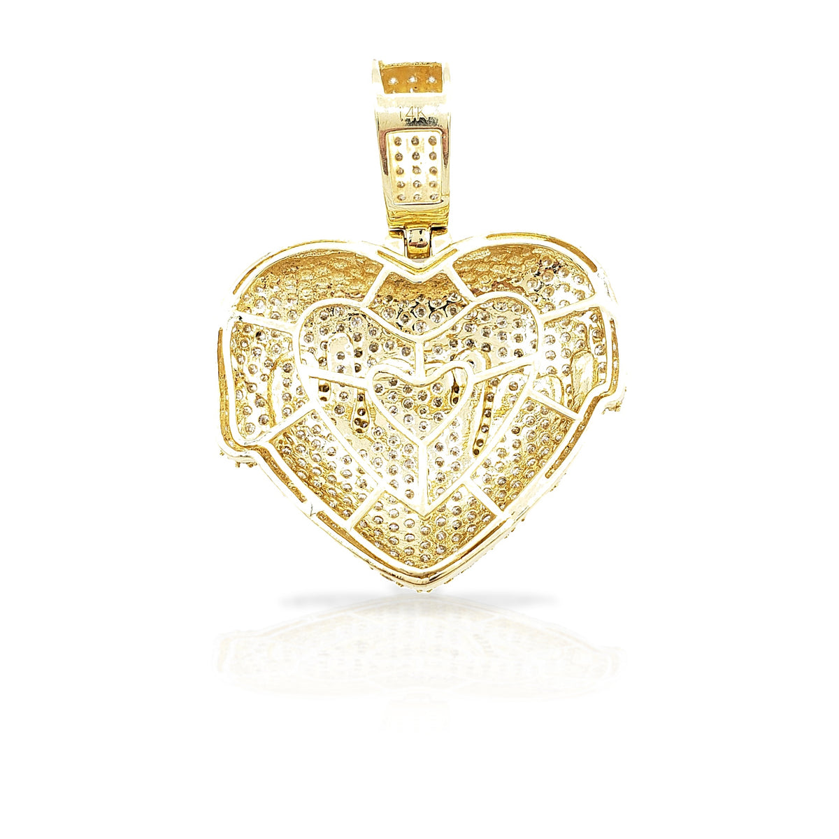14K Diamond Drip Heart With 4.69 Carats Of Diamonds