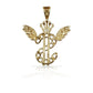 10K Gold Diamond Cash Sign Pendant