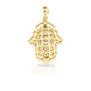 14K Eye Hole Diamond Hamsa With 2.48 Carats Of Diamonds