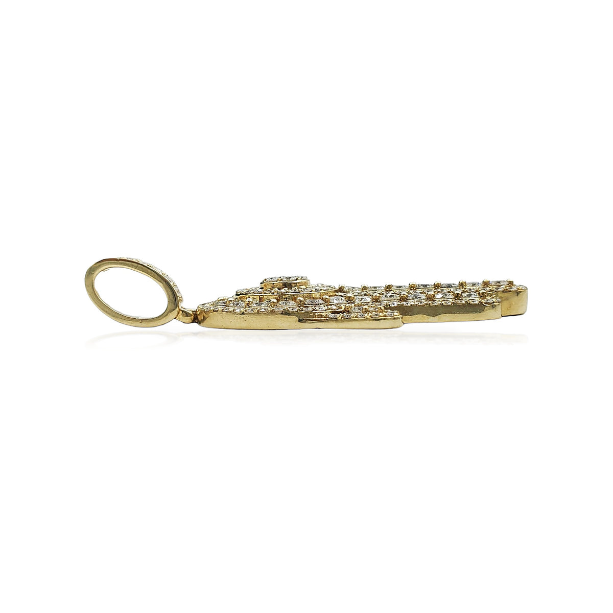 14K Diamond Hamsa With 8.95 Carats Of Diamonds