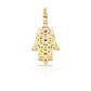 14K Eye Diamond Hamsa With 0.84 Carats Of Diamonds